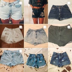 Denim shorts